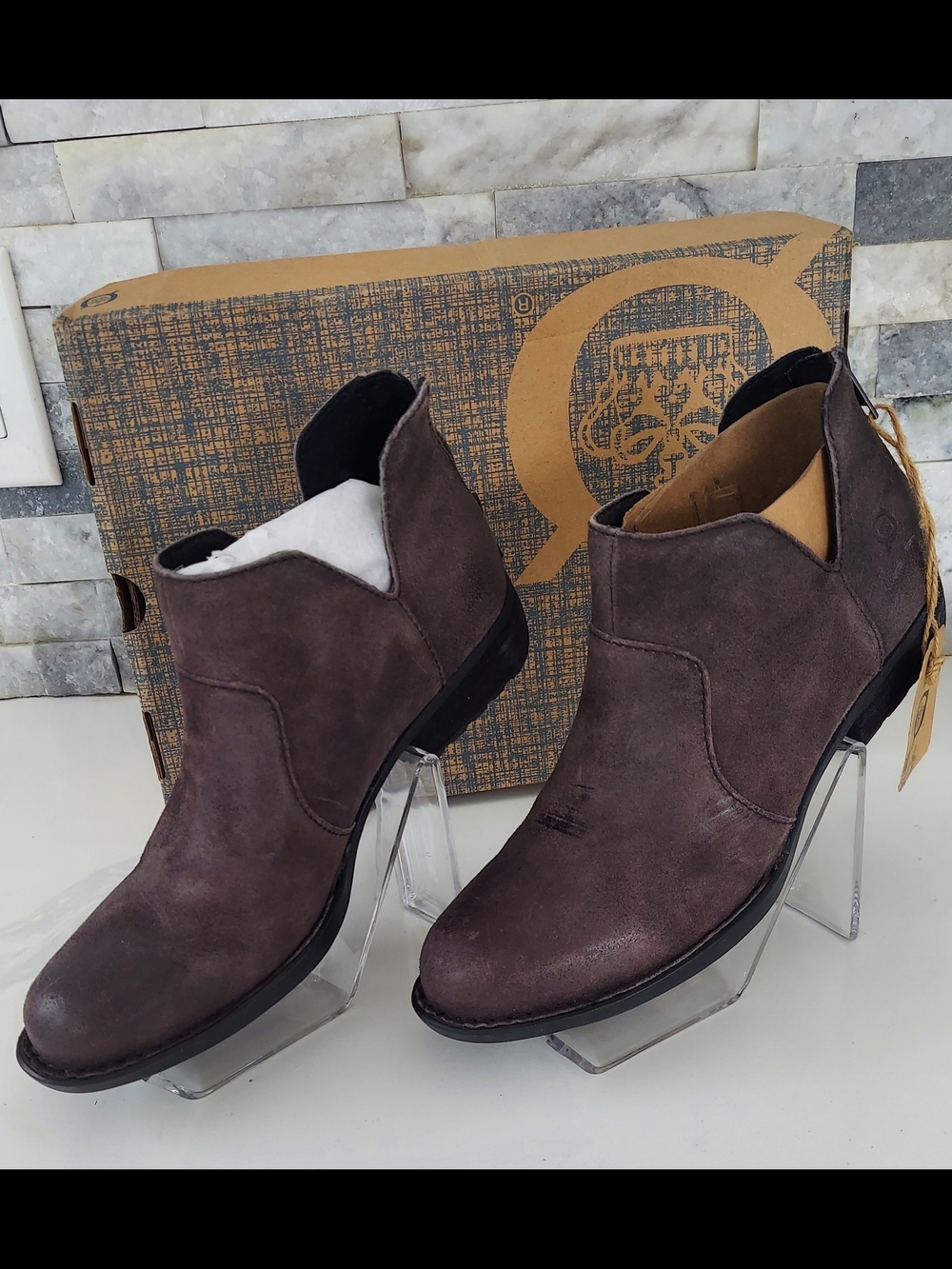 Born Brown Leather Ankle Boots